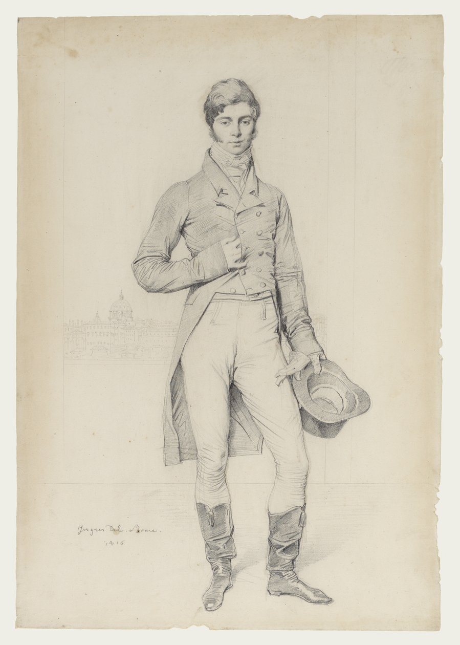 Portret van Lord Grantham door Jean Auguste Dominique Ingres