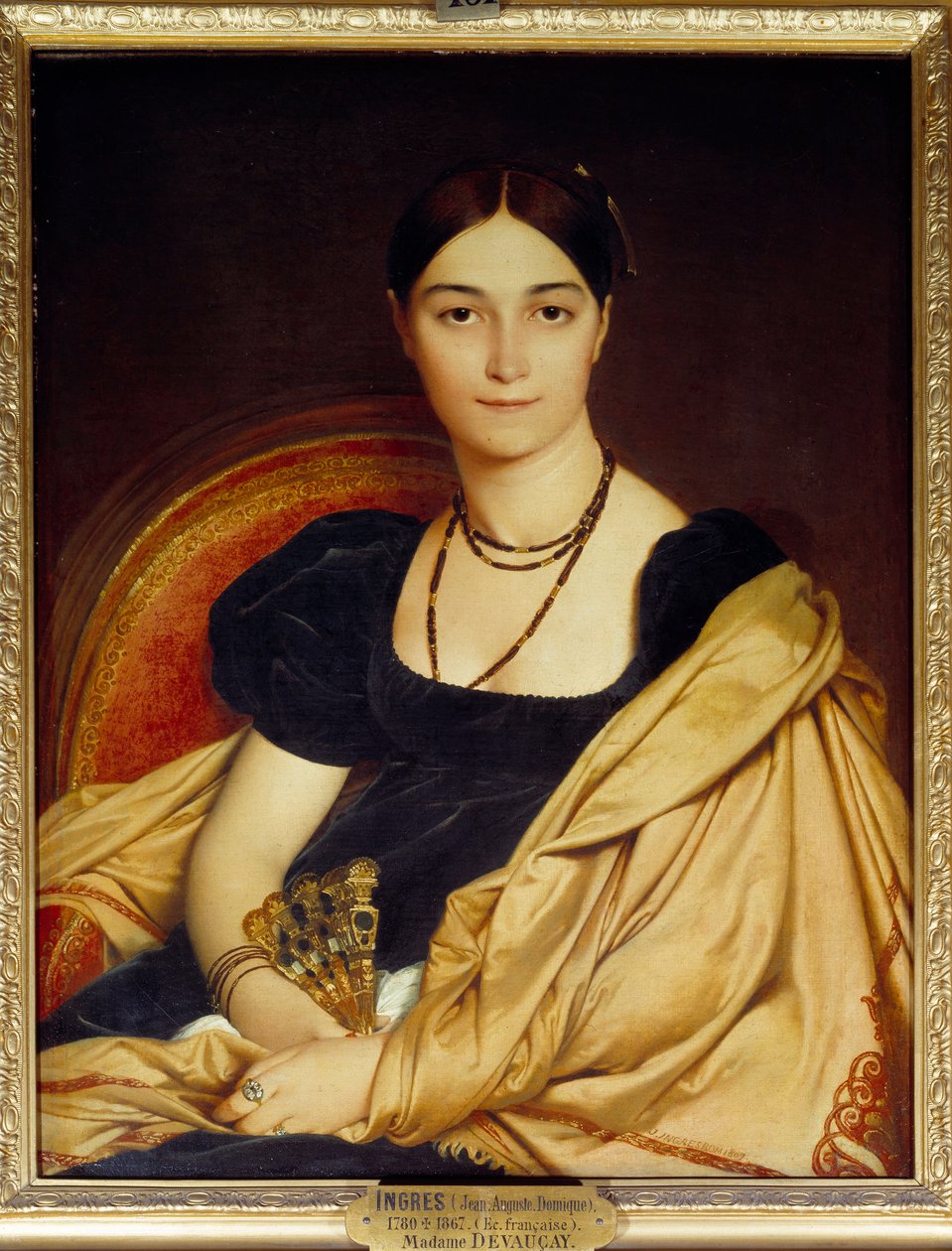Portret van Madame de Vaucay (of Devaucay) geboren van Nittis door Jean Auguste Dominique Ingres