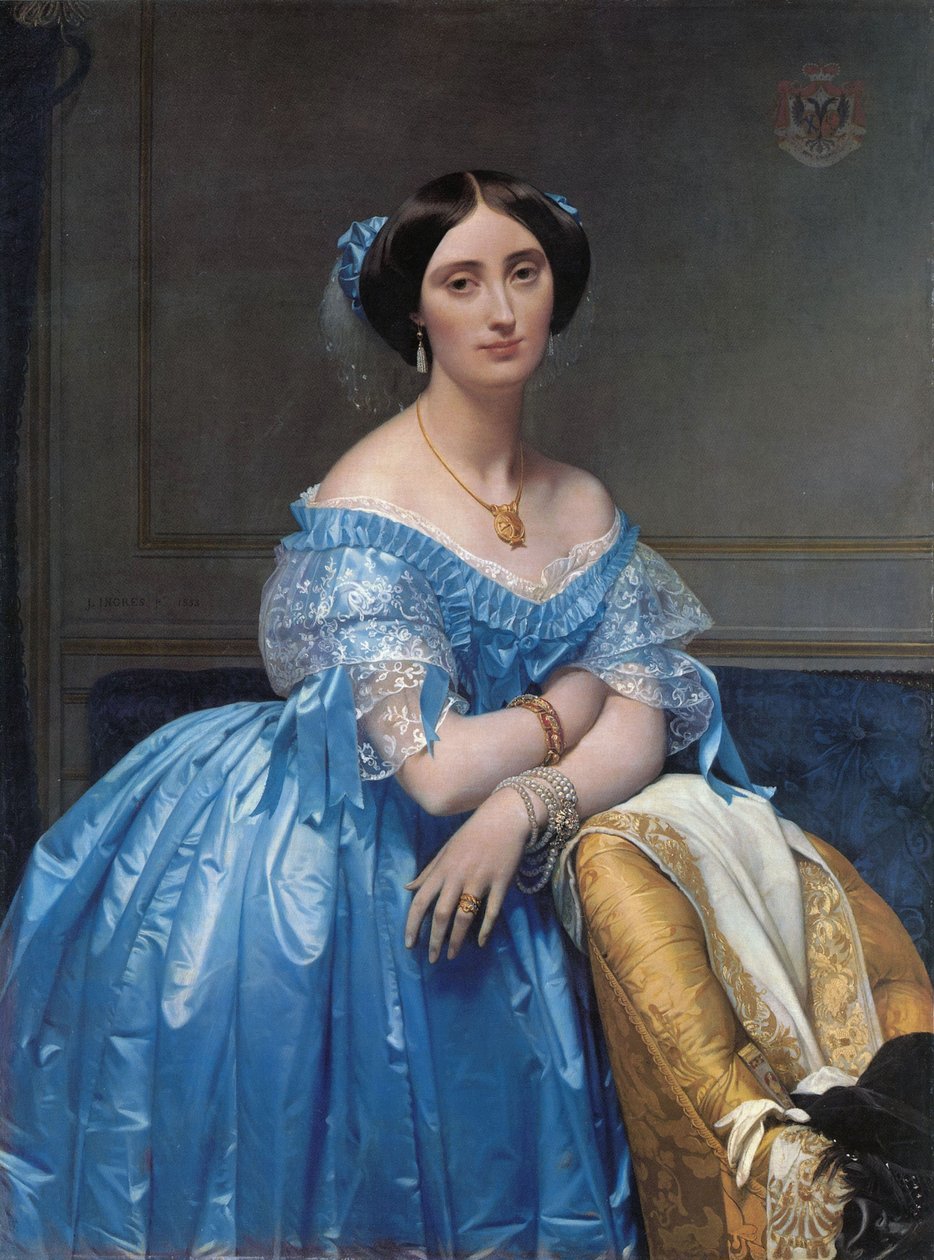 Portret van prinses Albert de Broglie door Jean Auguste Dominique Ingres