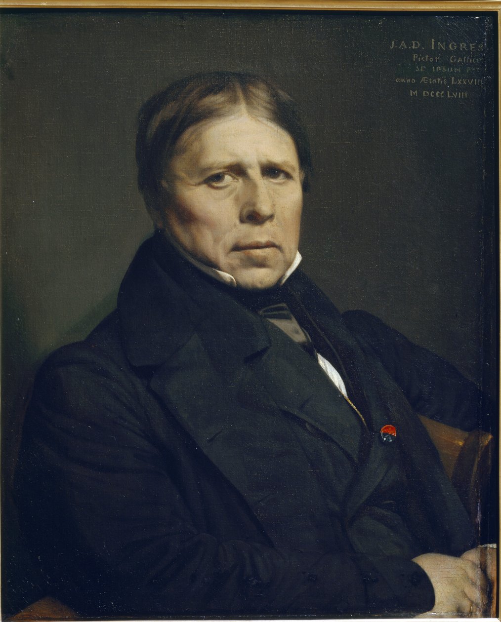 Zelfportret op 78-jarige leeftijd door Jean Auguste Dominique Ingres