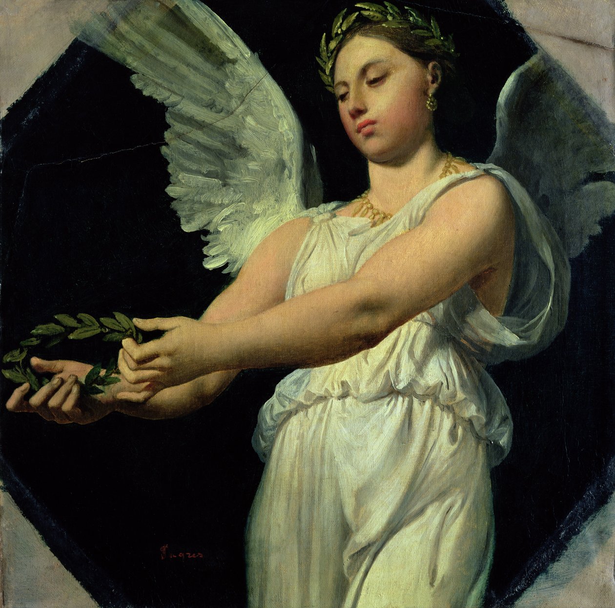 Studie van Overwinning voor de Apotheose van Homerus, 1826-27 door Jean Auguste Dominique Ingres