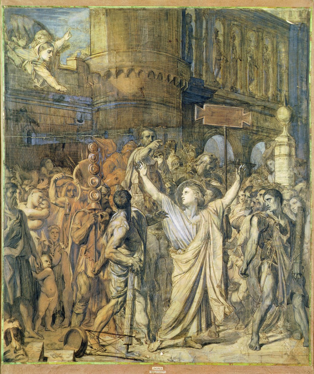 Het Martelaarschap van St. Symphorian, c.1834 door Jean Auguste Dominique Ingres