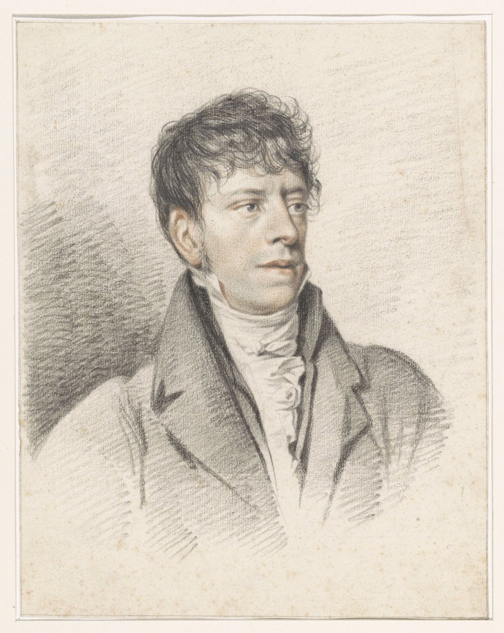 Portret van Jan Hulswit door Jean Augustin Daiwaille