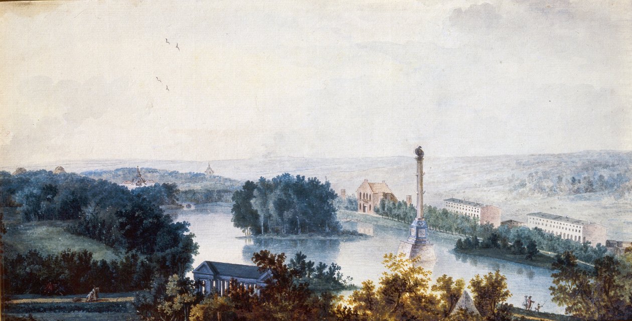 Tsarskoye Selo. De Chesme Kolom door Jean Balthazard de la Traverse