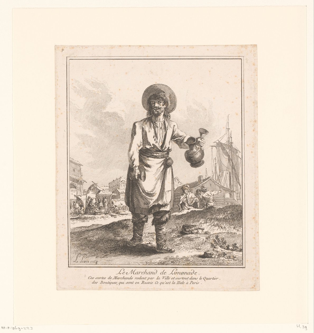 Verkoper van limonade door Jean Baptist Leprince