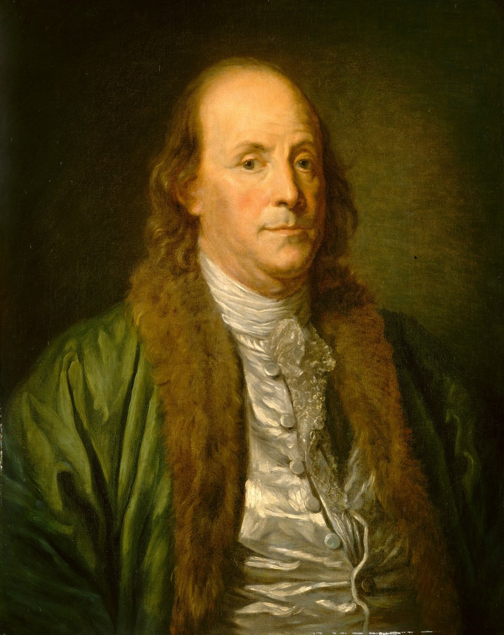 Benjamin Franklin door Jean Baptiste (after) Greuze
