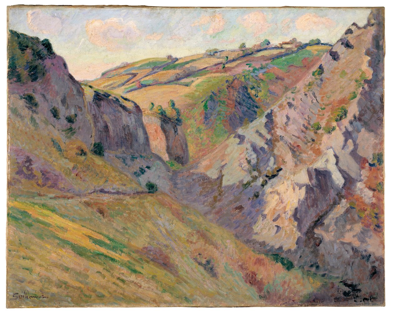 De Grotten van Prunal bij Pontgibaud door Jean Baptiste Armand Guillaumin