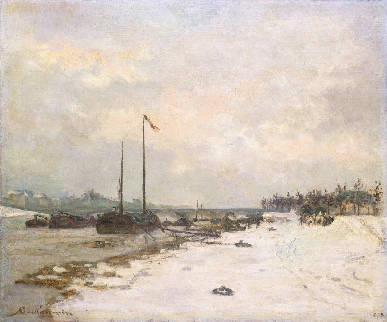 De kade van de Seine in de omgeving van Parijs, 1873 door Jean Baptiste Armand Guillaumin
