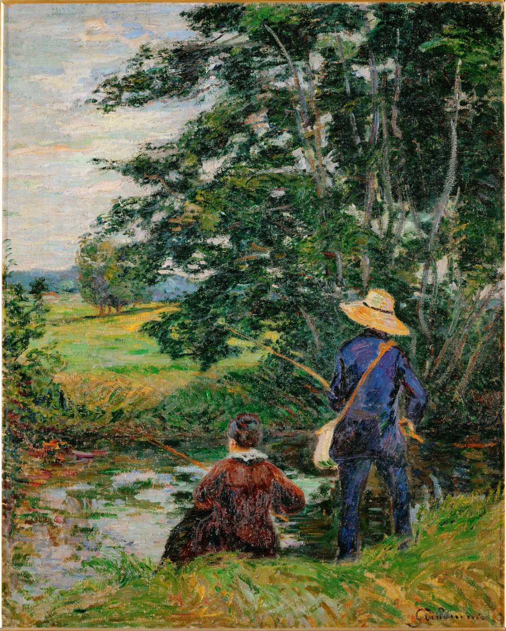 De vissers (schilderij op doek) door Jean Baptiste Armand Guillaumin