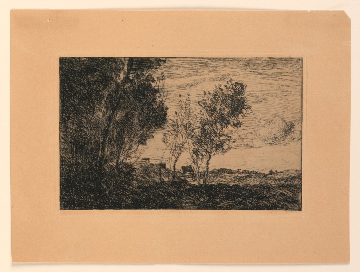 In de Duinen: Souvenir van het Bos bij de Hauge door Jean Baptiste Camille Corot