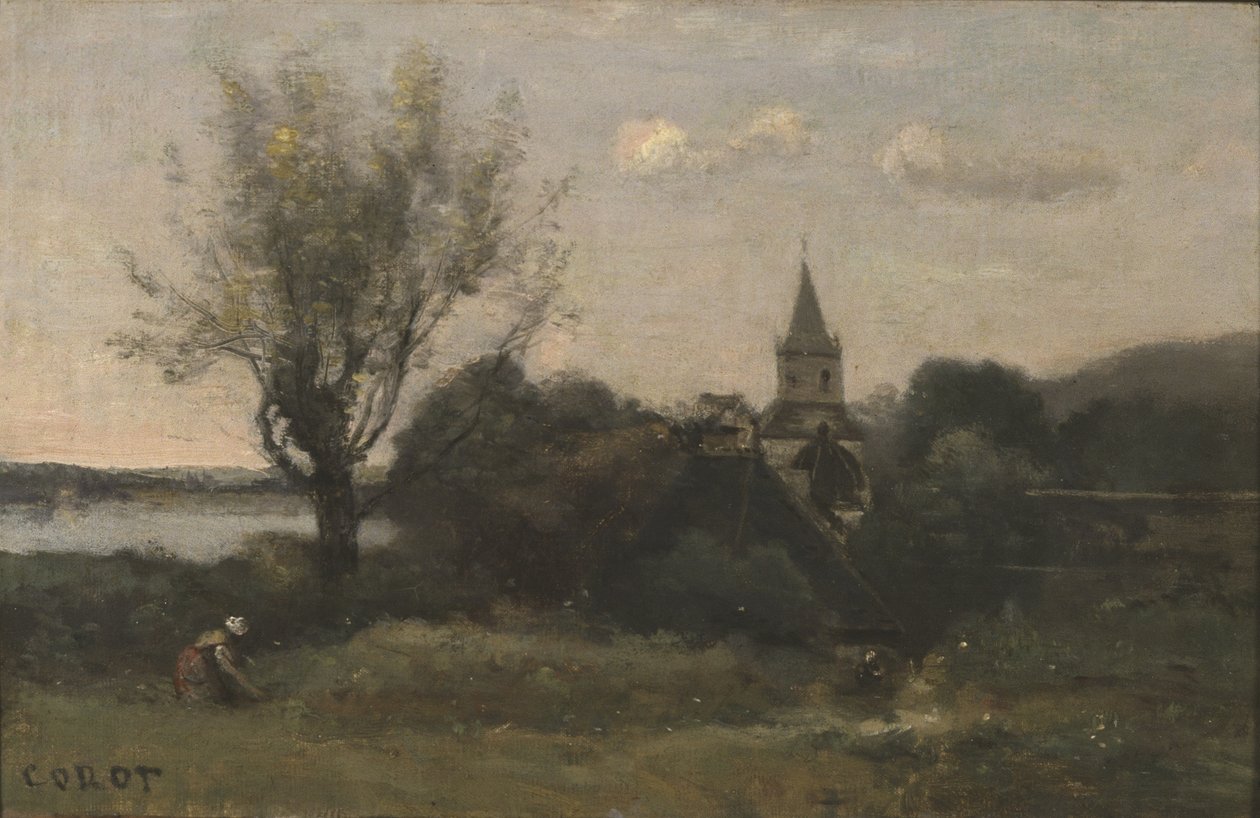 Ennery bij Auvers door Jean Baptiste Camille Corot