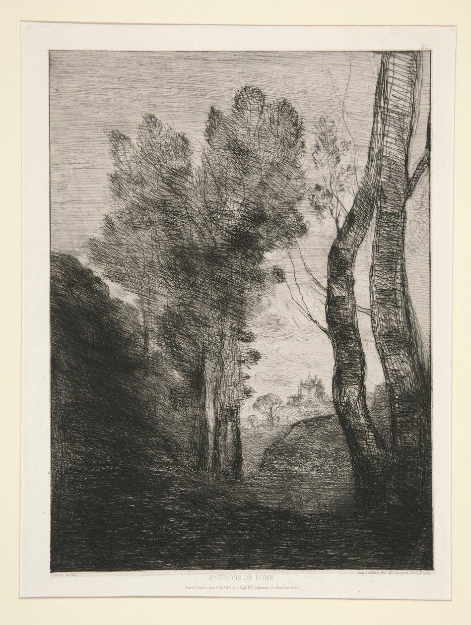 Omgeving van Rome door Jean Baptiste Camille Corot