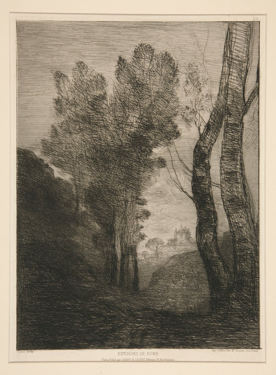 Omgeving van Rome door Jean Baptiste Camille Corot