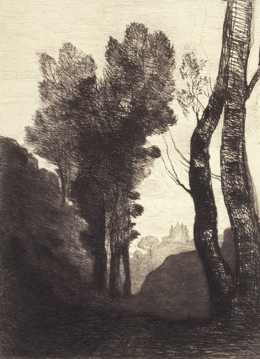 Omgeving van Rome, 1866 door Jean Baptiste Camille Corot