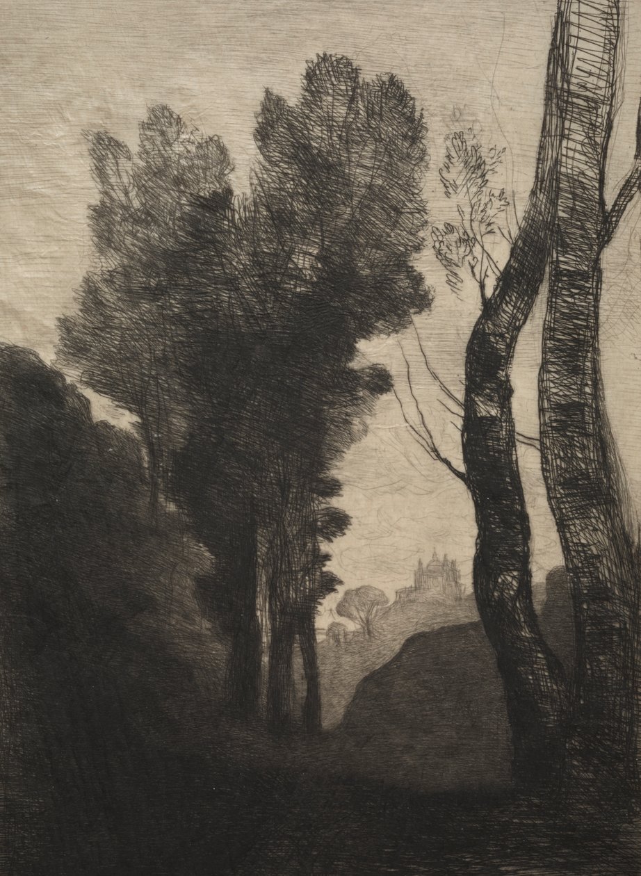 Omgeving van Rome door Jean Baptiste Camille Corot