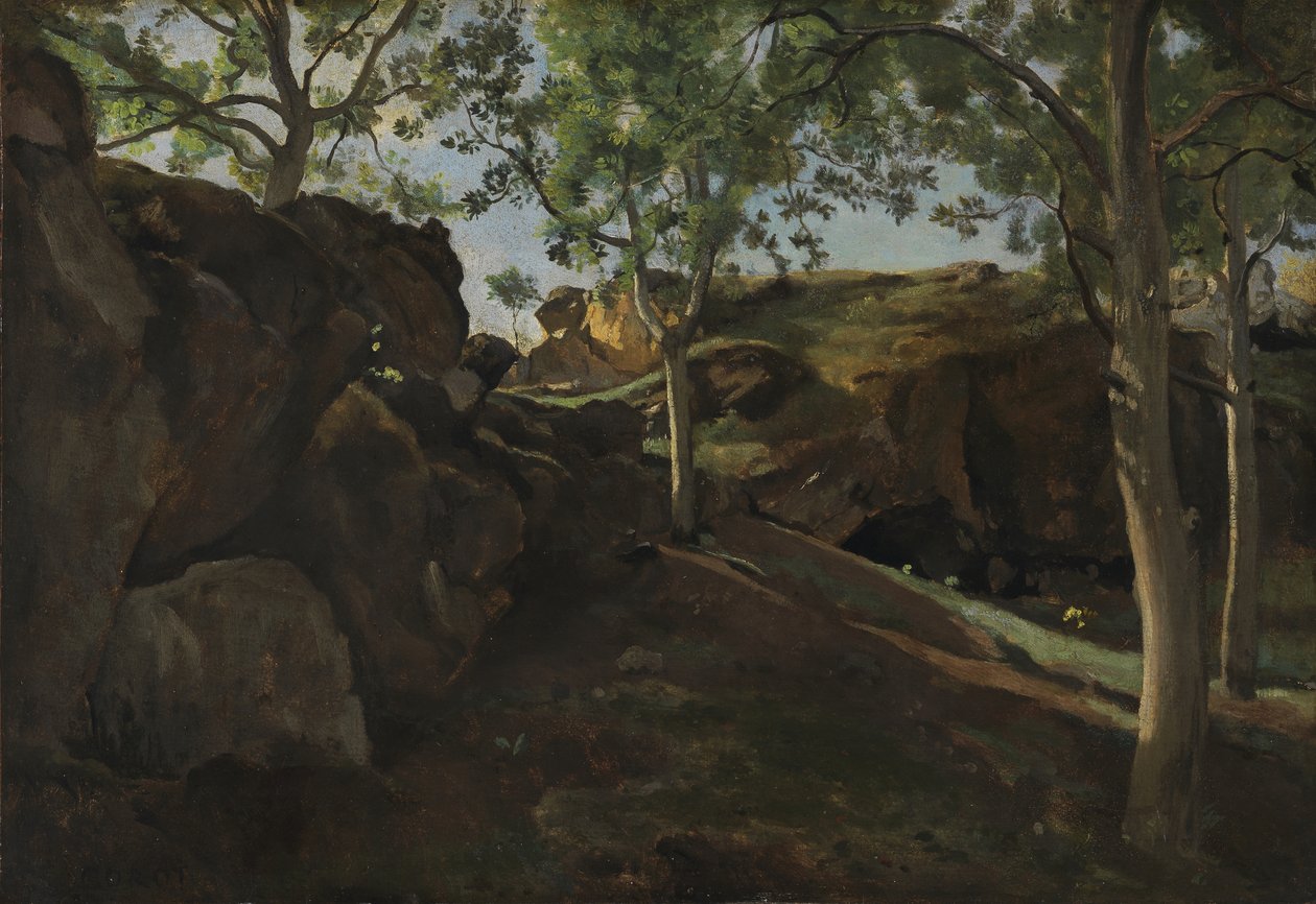 La Châtaigneraie, 1830-40 door Jean Baptiste Camille Corot