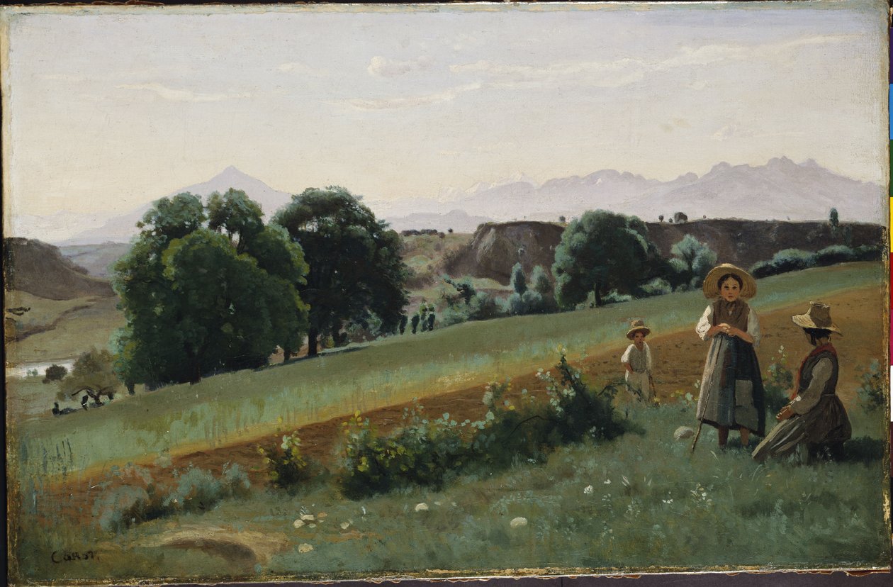 Landschap bij Mornex, c.1842 door Jean Baptiste Camille Corot