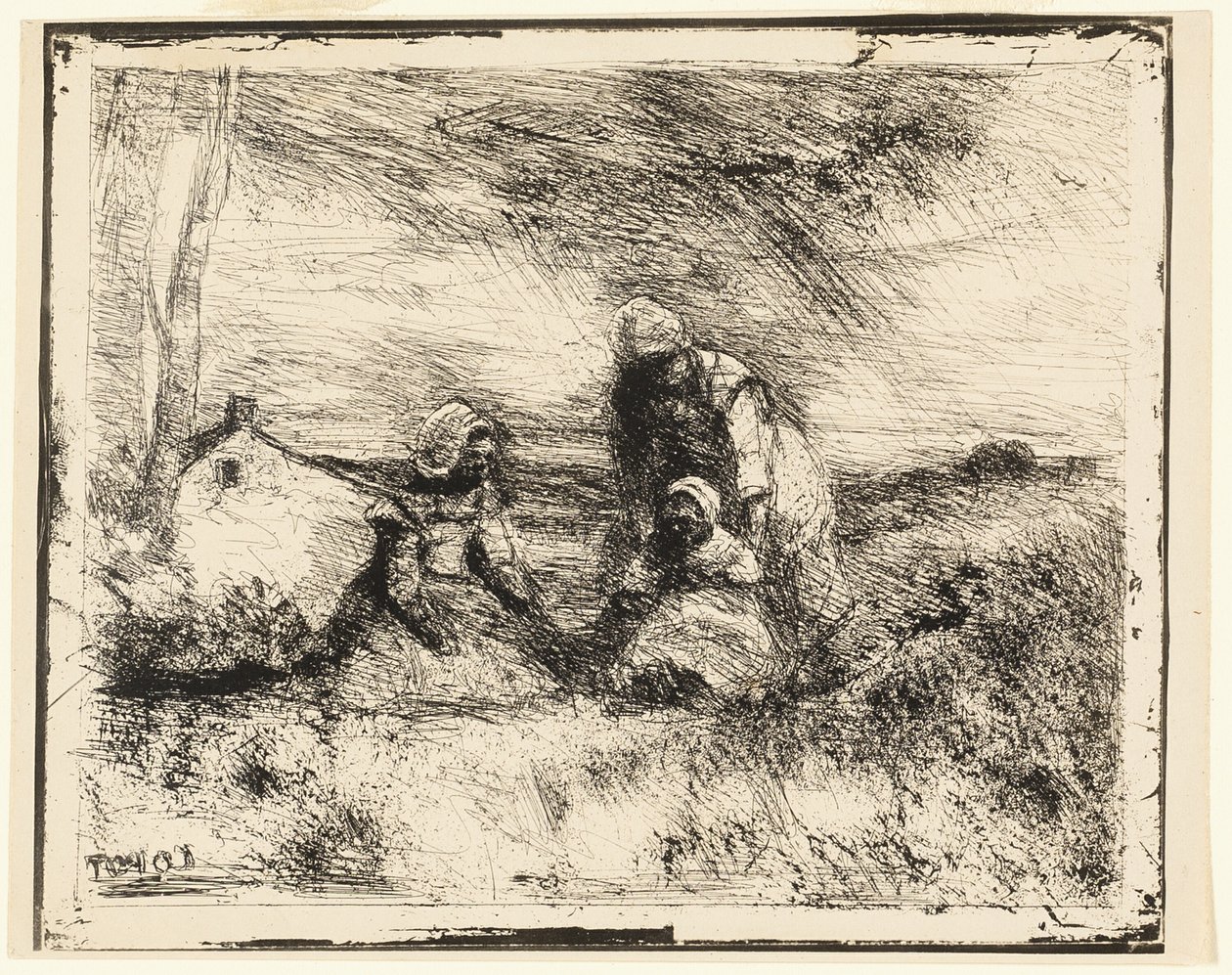 Kleine Zus door Jean Baptiste Camille Corot
