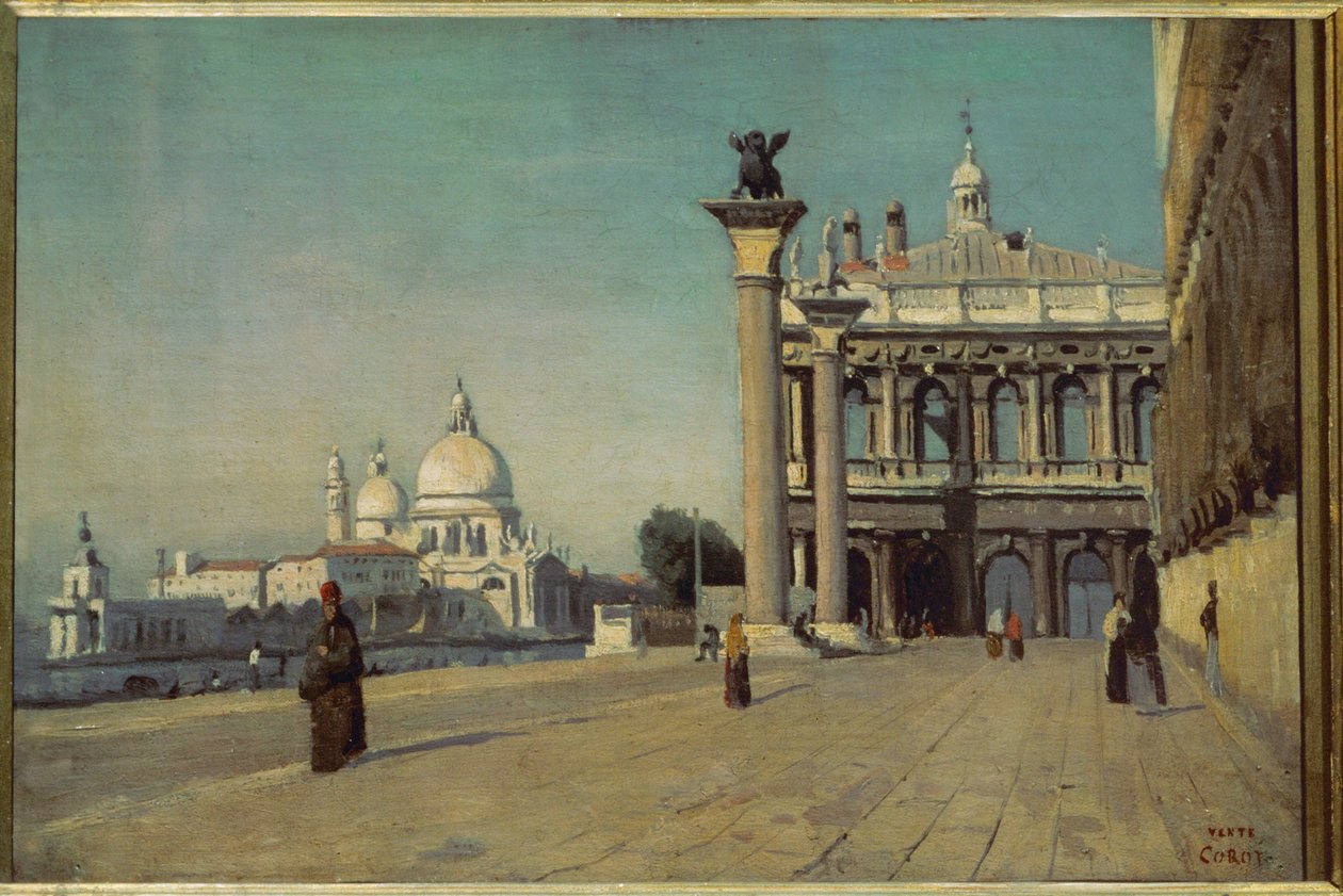 Ochtend in Venetië door Jean Baptiste Camille Corot