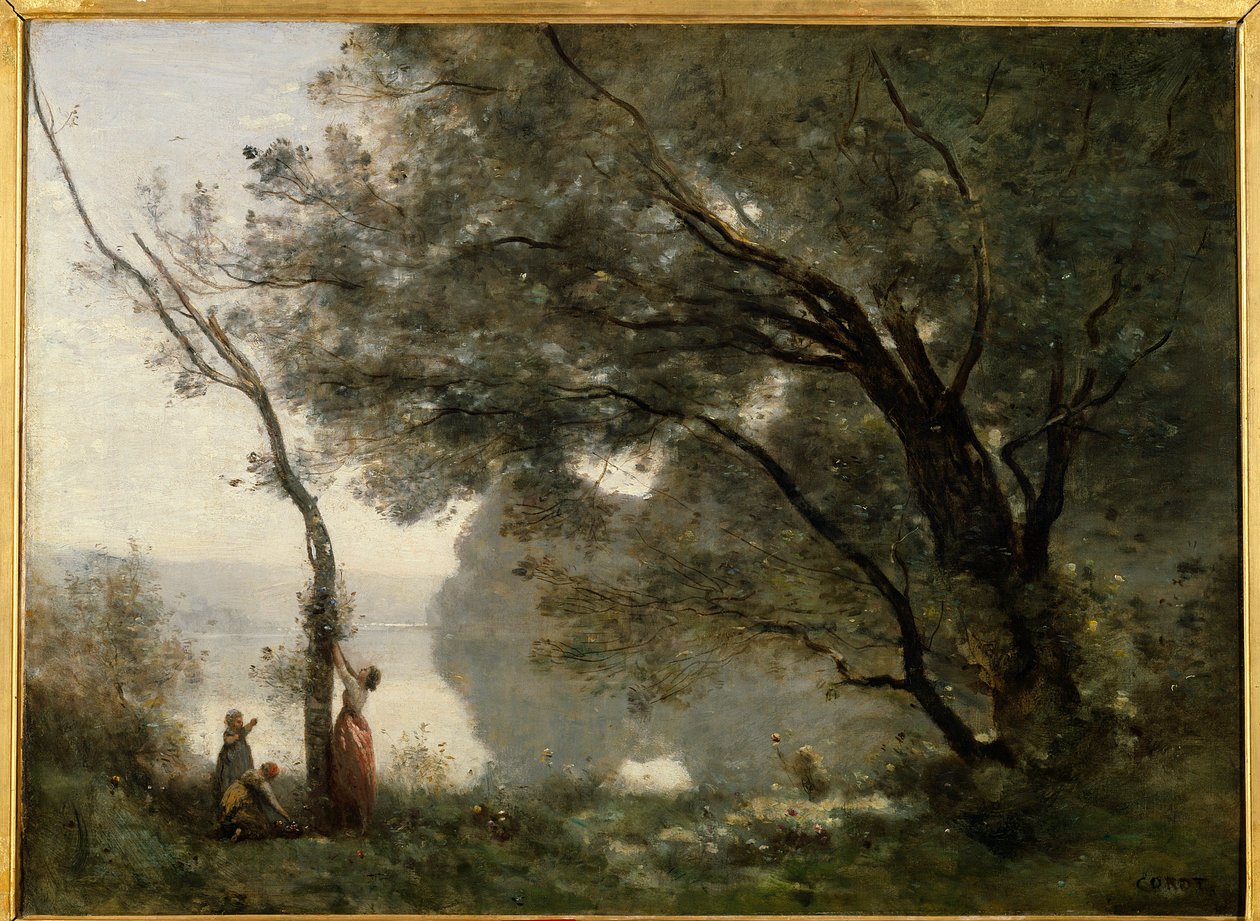 Herinnering aan Mortefontaine. Schilderij door Camille Corot (1796-1875) door Jean Baptiste Camille Corot