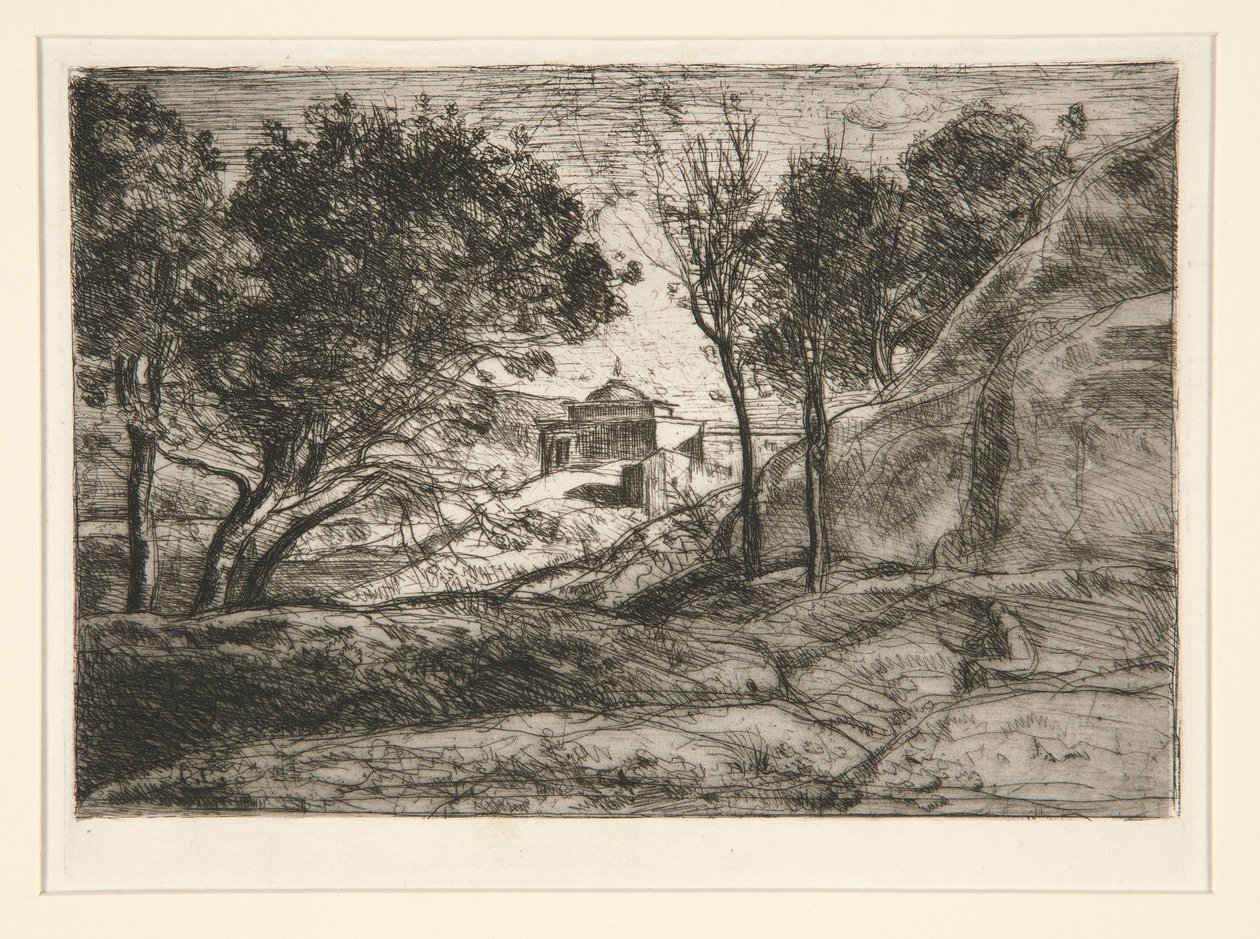 Herinnering aan Toscane door Jean Baptiste Camille Corot