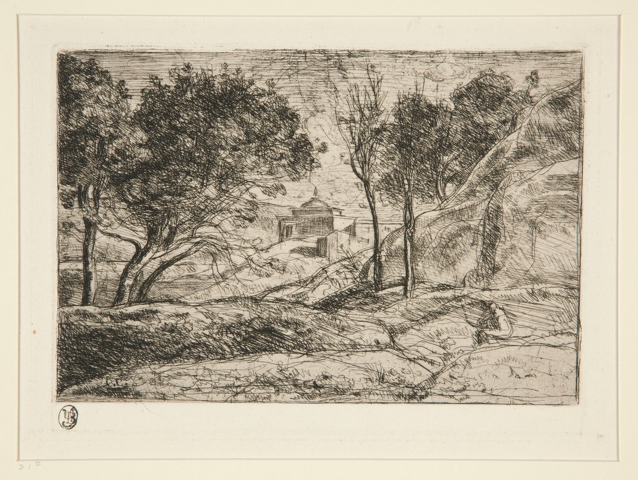 Herinnering aan Toscane door Jean Baptiste Camille Corot