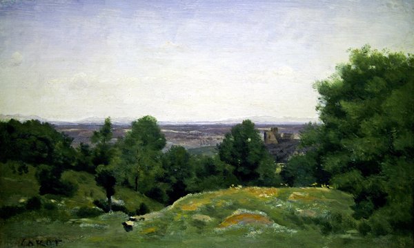 Souvenir des Ardennes door Jean Baptiste Camille Corot