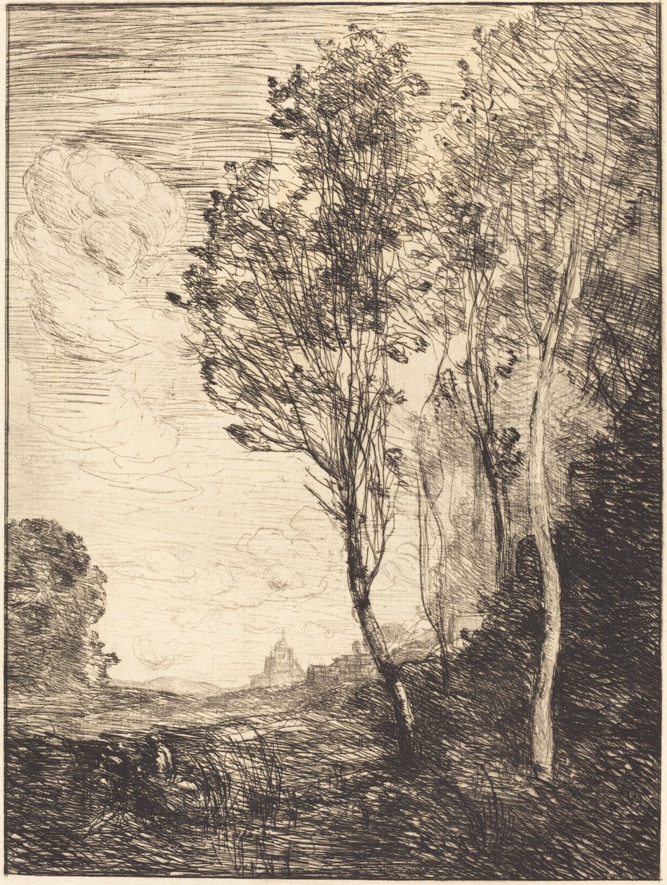 Herinnering aan Italië door Jean Baptiste Camille Corot