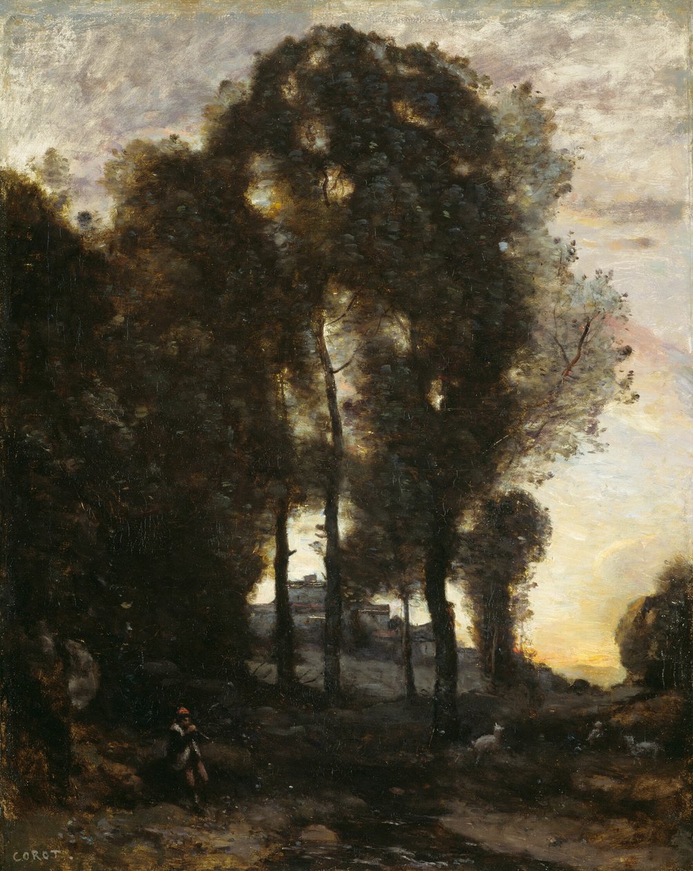 Souvenir van Italië door Jean Baptiste Camille Corot
