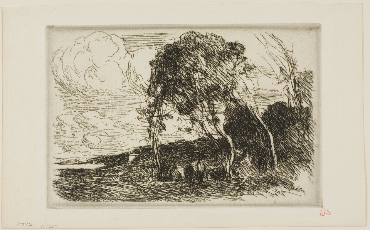 Souvenir van de vestingwerken van Douai door Jean Baptiste Camille Corot