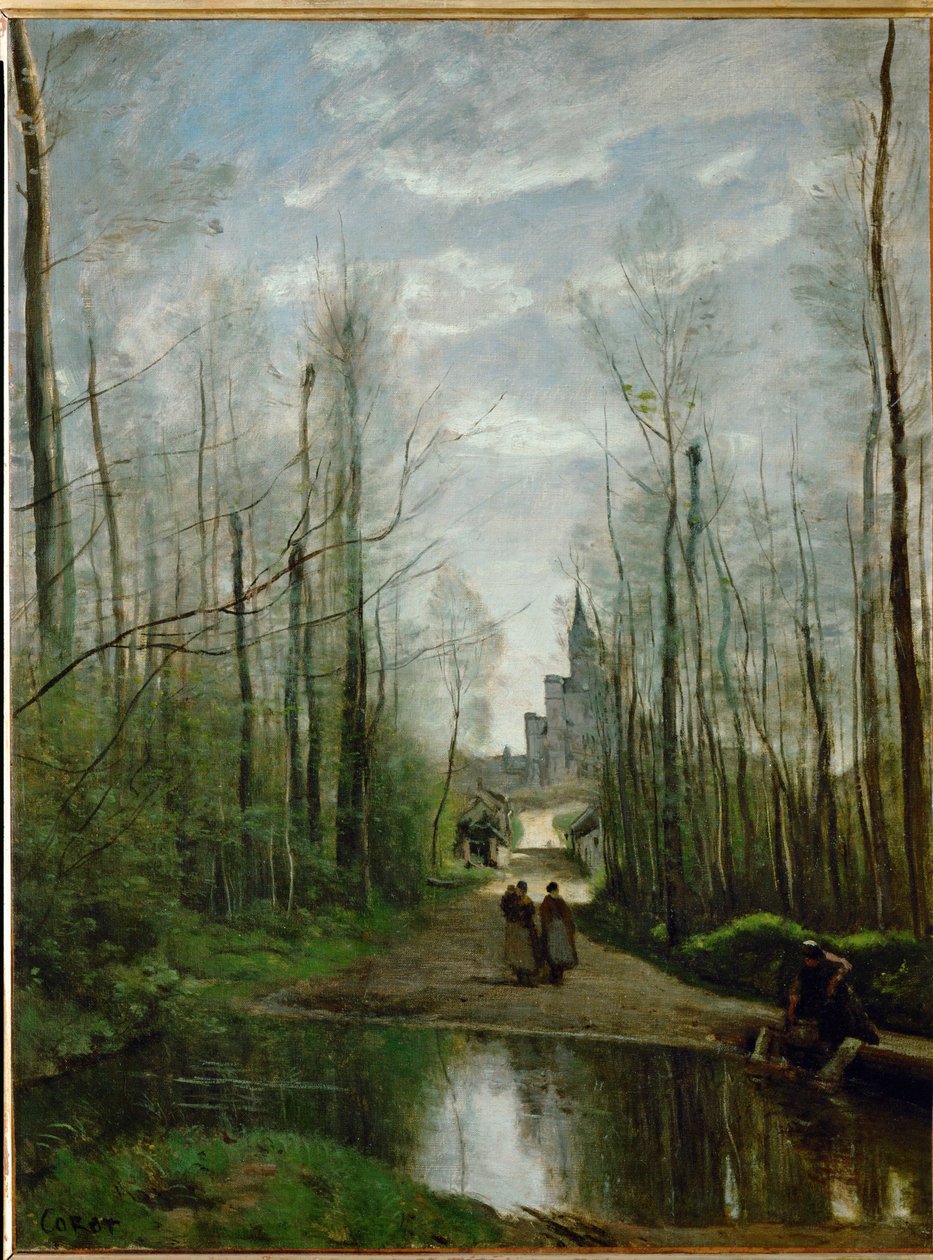 De kerk van Marissel ... door Jean Baptiste Camille Corot