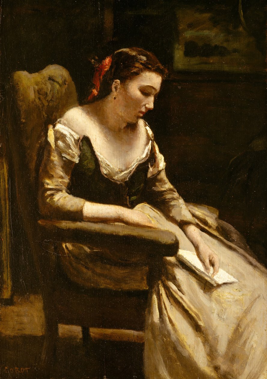 De Brief door Jean Baptiste Camille Corot