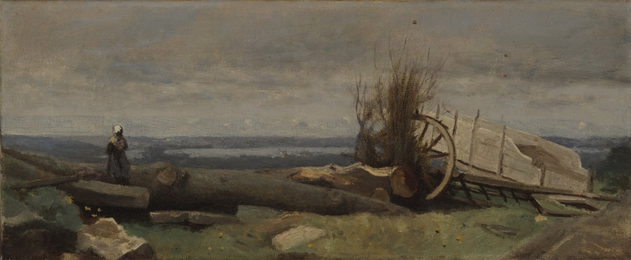 De vlakte van La Beauce, c.1840-45 door Jean Baptiste Camille Corot
