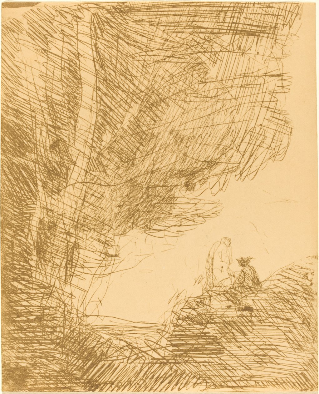 De Dichter en Zijn Muze, 1871 door Jean Baptiste Camille Corot