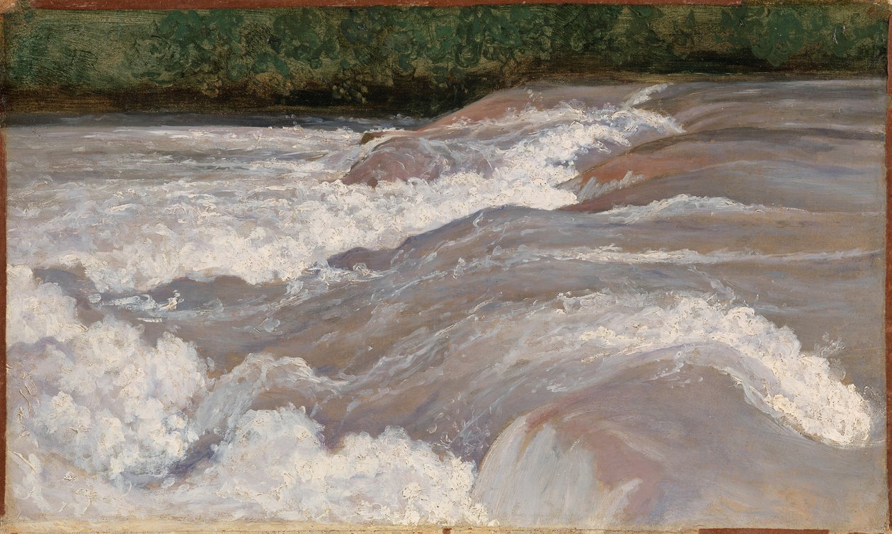 De Velino boven de waterval van Terni, 1826 door Jean Baptiste Camille Corot