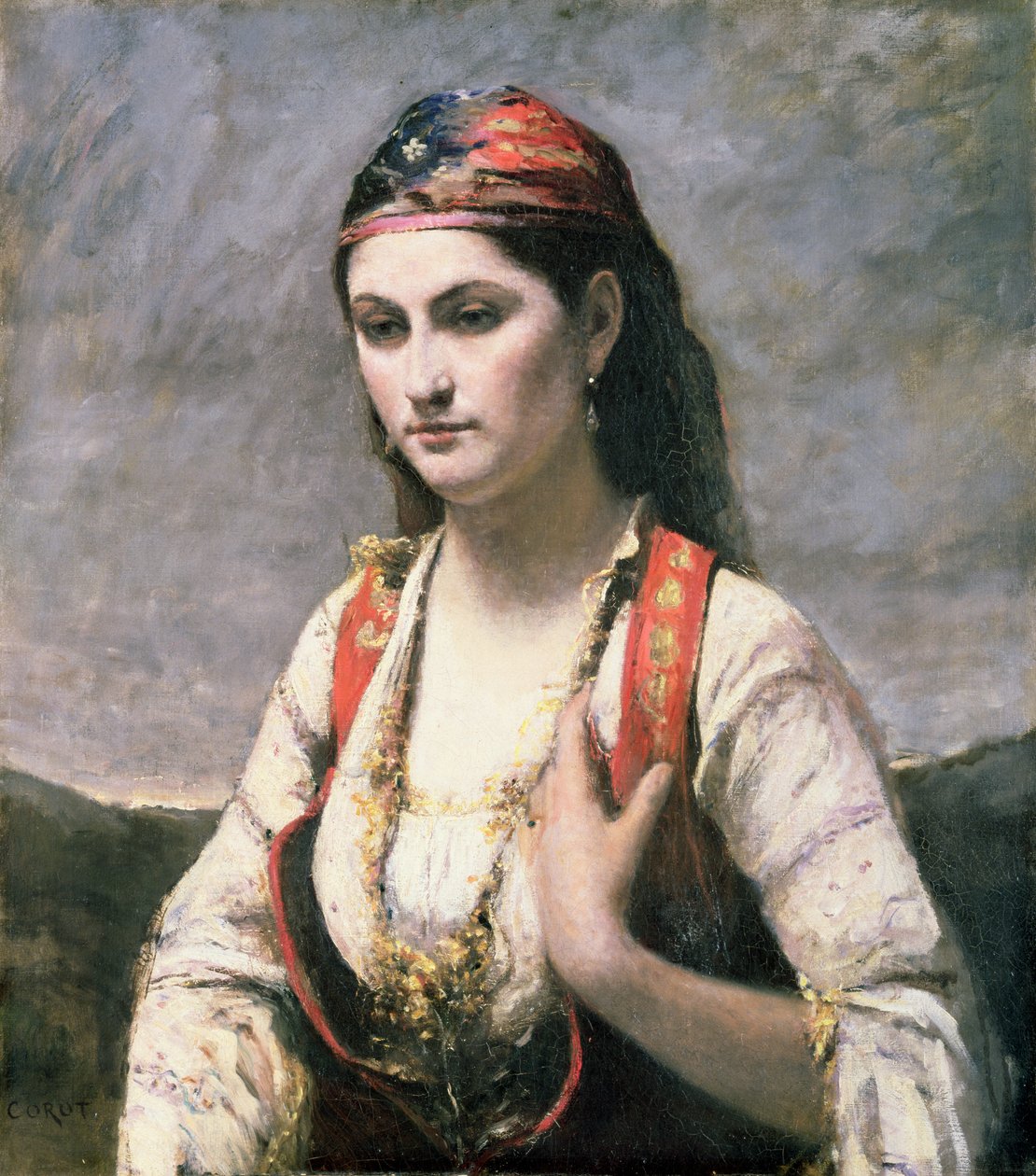 De jonge vrouw van Albano, 1872 door Jean Baptiste Camille Corot