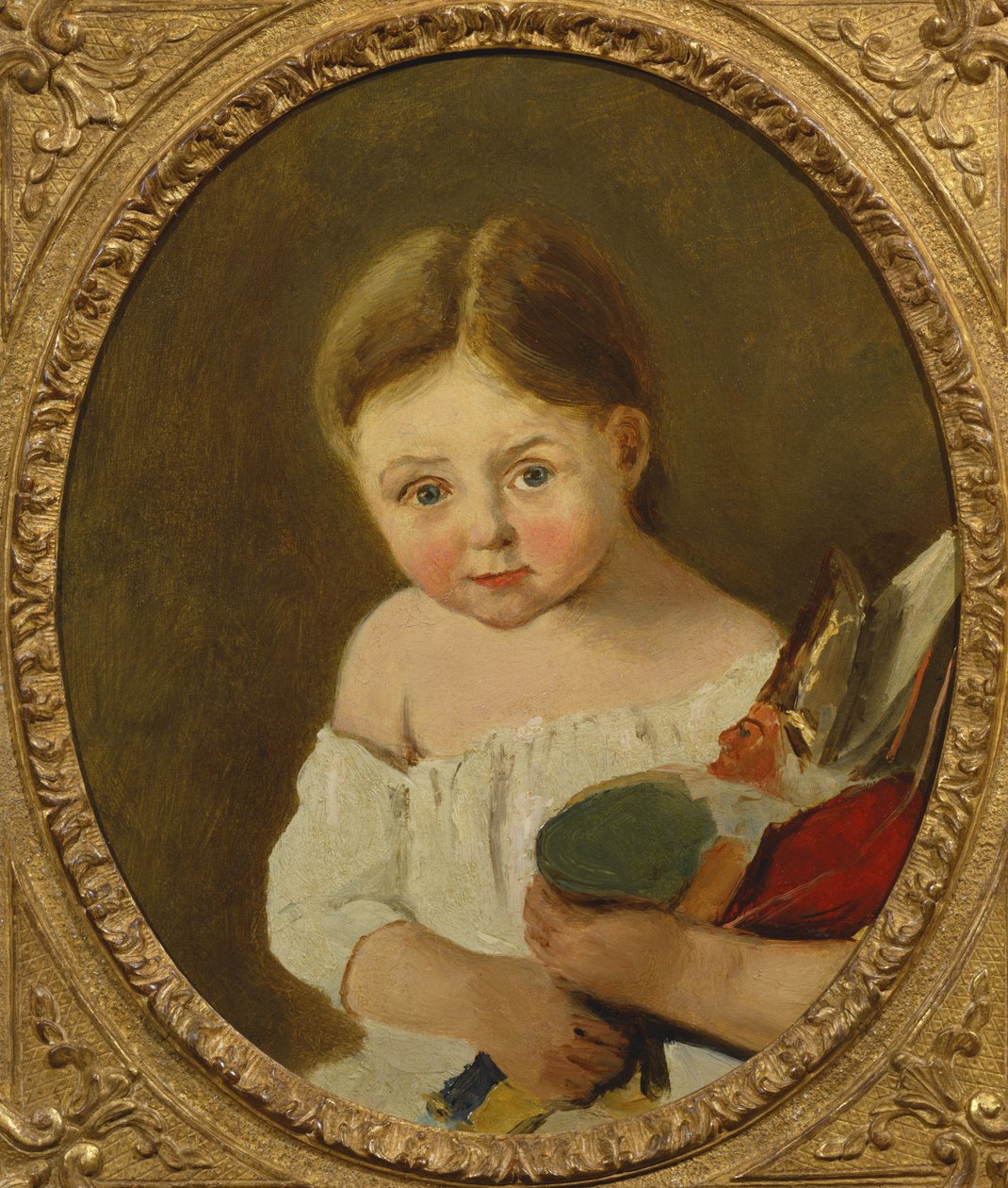 De jongste dochter van M. Edouard Delalain, ca. 1845-50 door Jean Baptiste Camille Corot