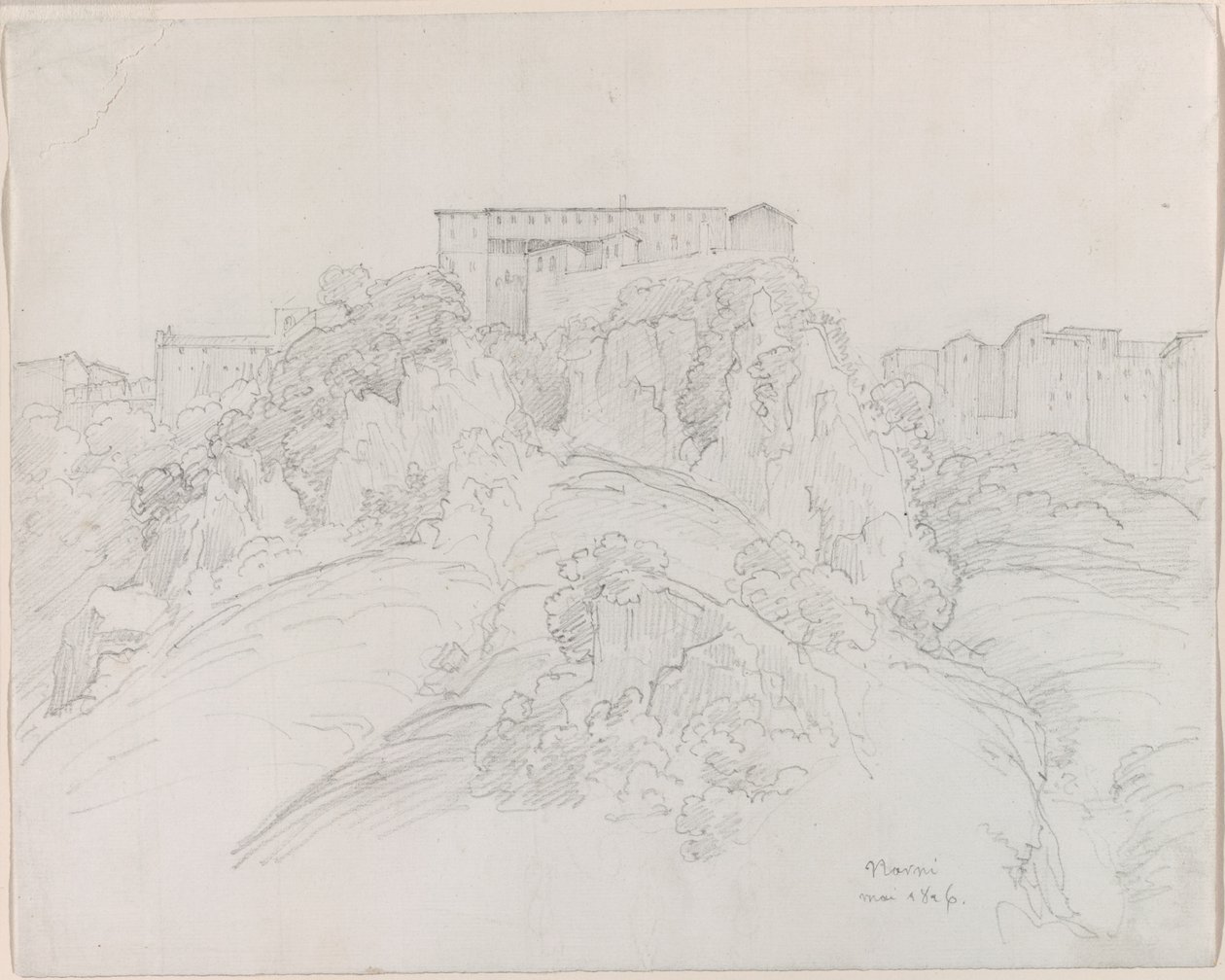 Uitzicht op Narni door Jean Baptiste Camille Corot