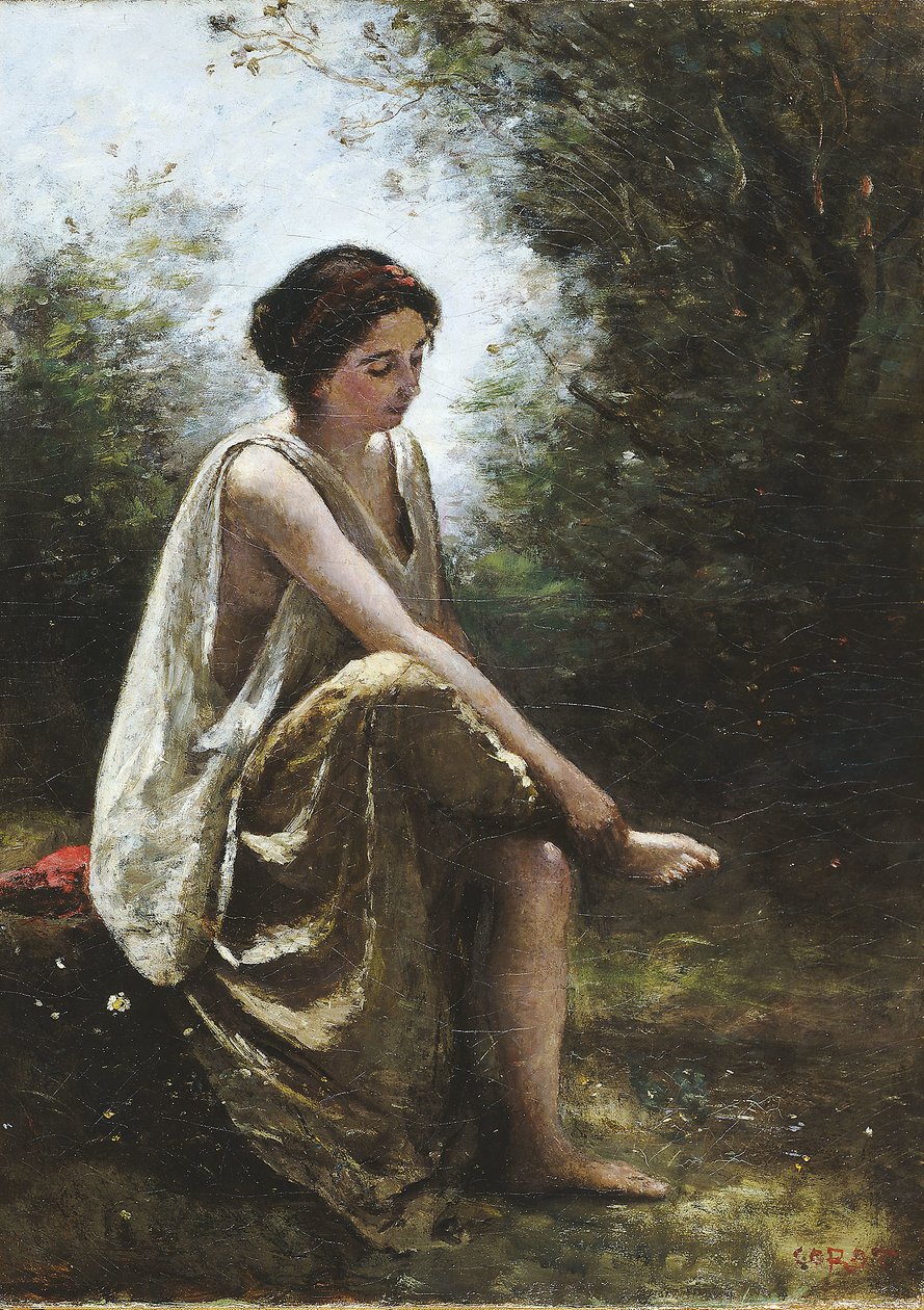 Gewonde Eurydice, 1868-70 door Jean Baptiste Camille Corot