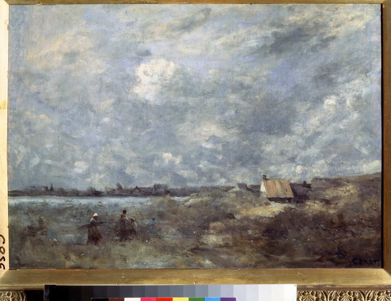 Stormachtig weer. Pas de Calais door Jean Baptiste Camille Corot