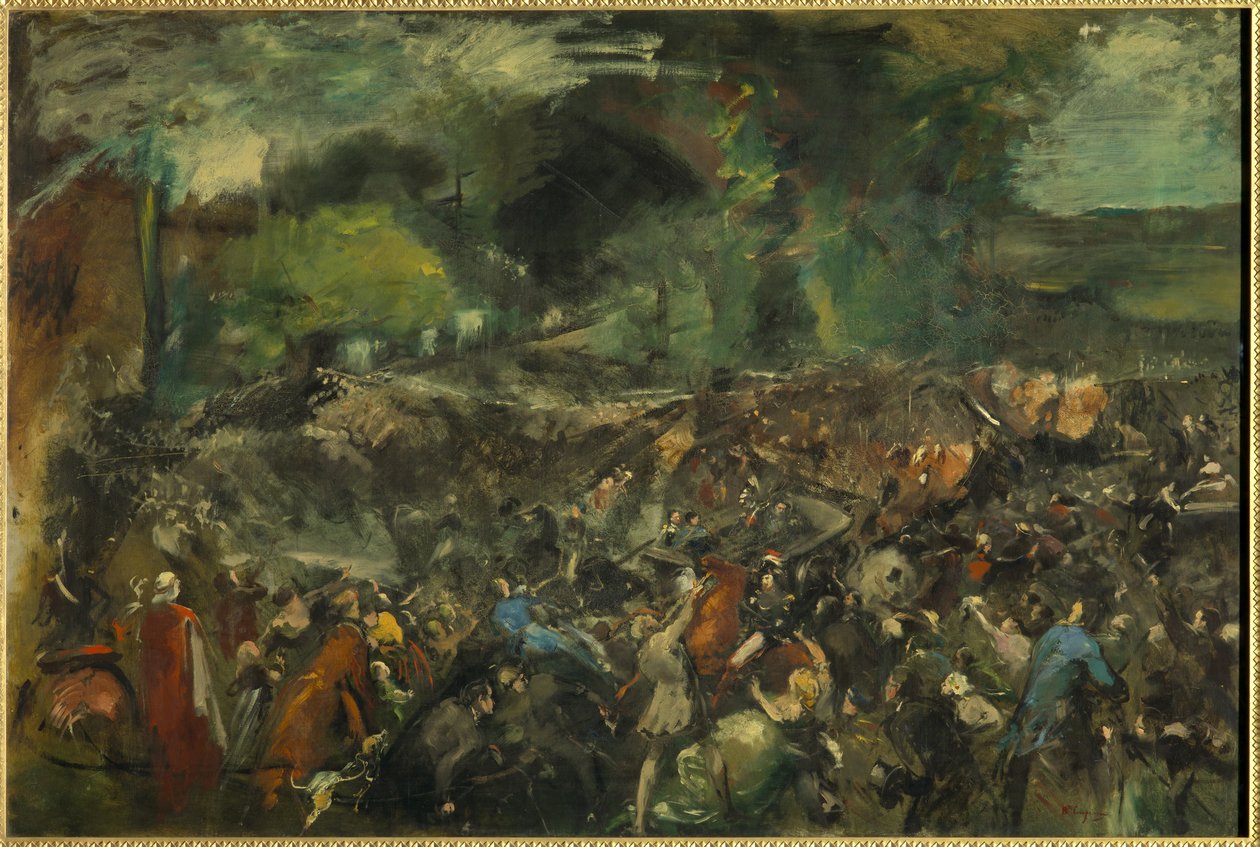 De aanval van Antonin Berezowski op Tsaar Alexander II op 6 juni 1867 door Jean Baptiste Carpeaux
