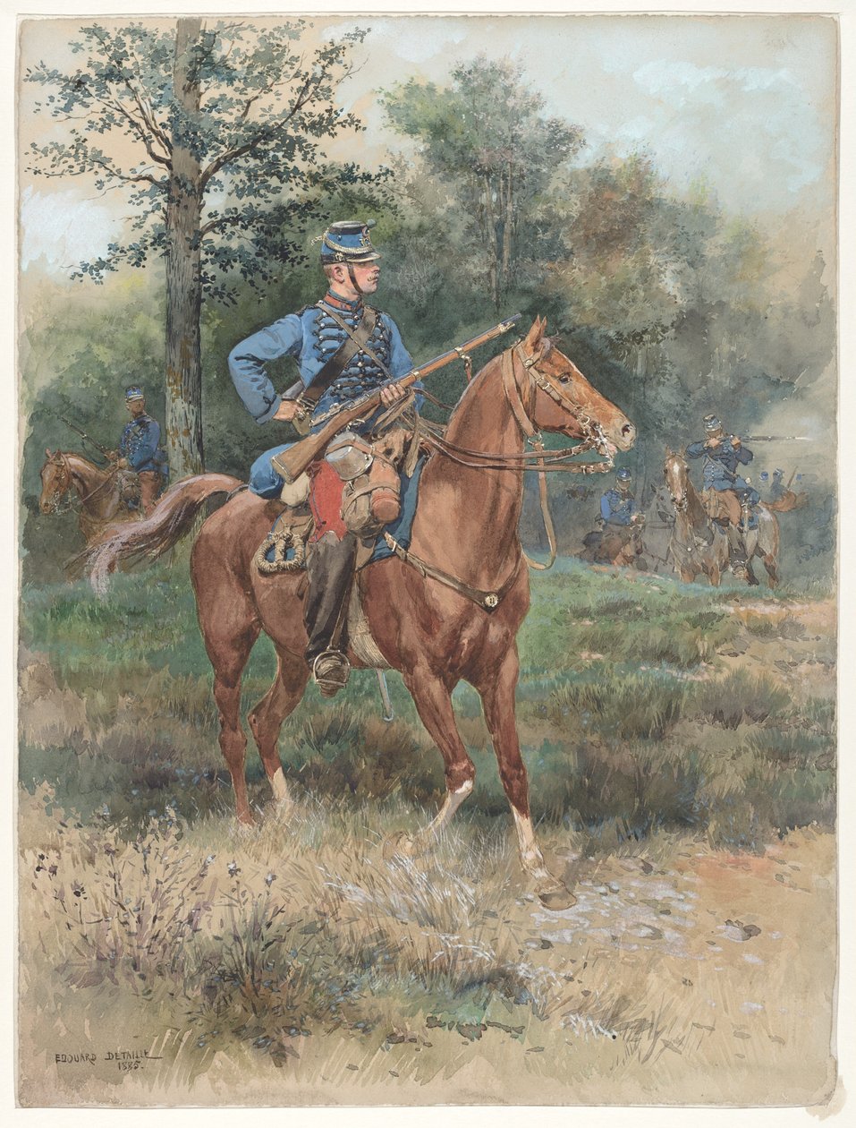 Chasseur à Cheval (Soldaat te Paard) door Jean Baptiste Edouard Detaille