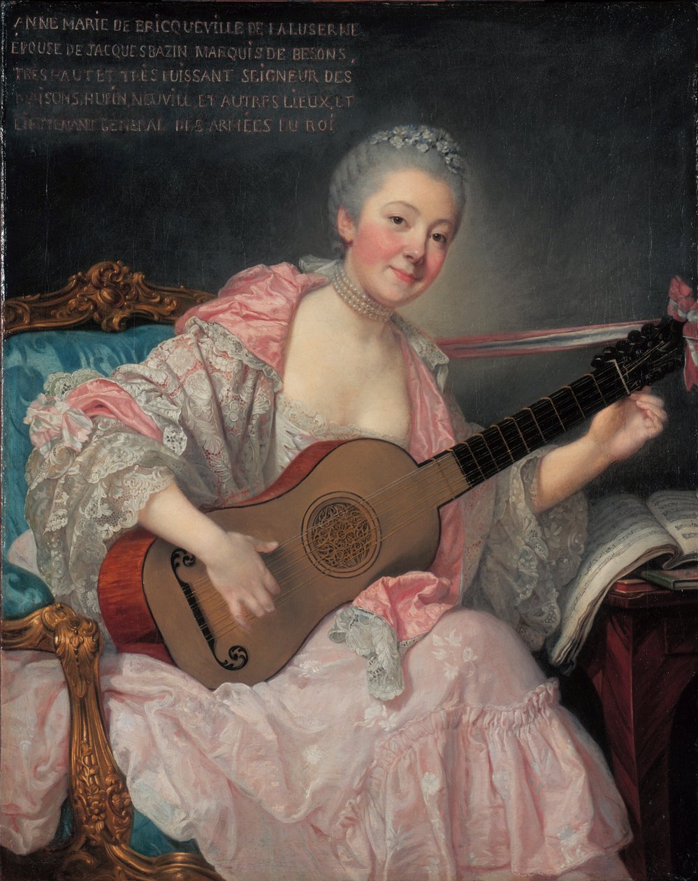 Anne-Marie de Bricqueville de Laluserne, markiezin van Bezons door Jean Baptiste Greuze