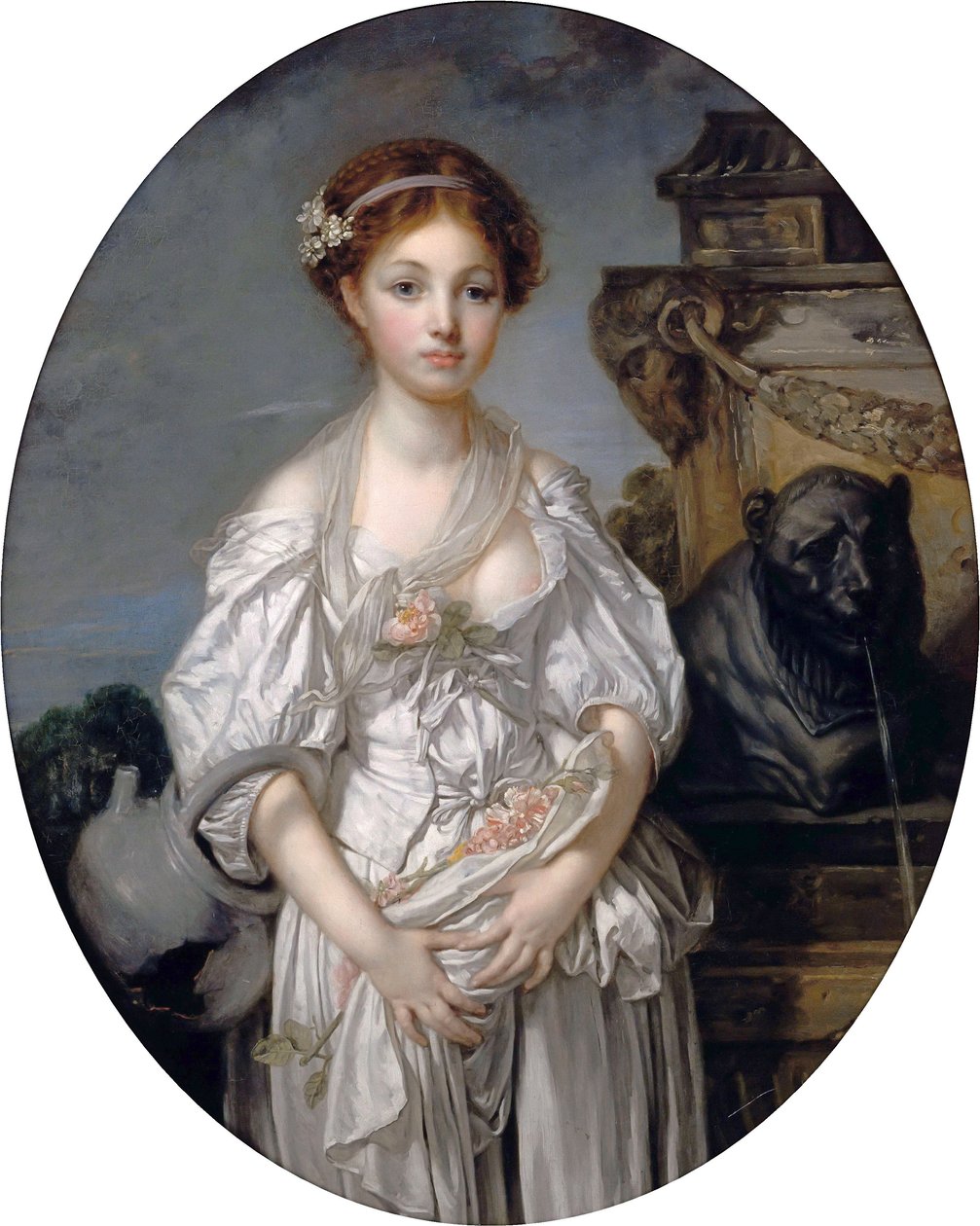 Frans:  La cruche cassée De gebroken kruik door Jean Baptiste Greuze
