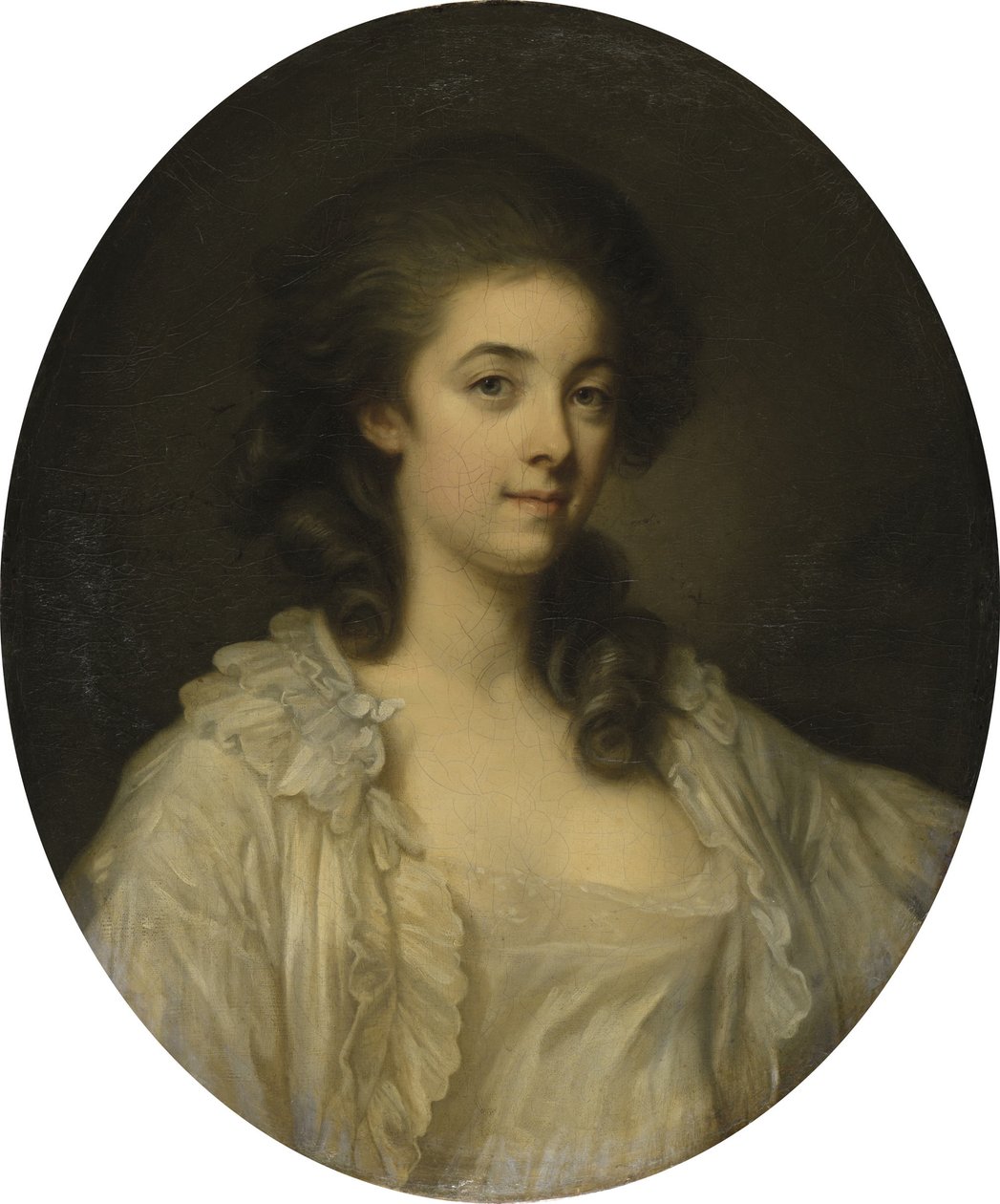 Frans: Portrait de Madame de Champcenetz Portret van Madame de Champcenetz door Jean Baptiste Greuze