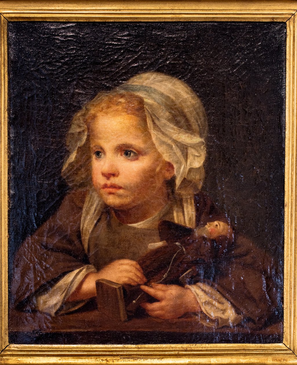 Meisje met kapucijner door Jean Baptiste Greuze