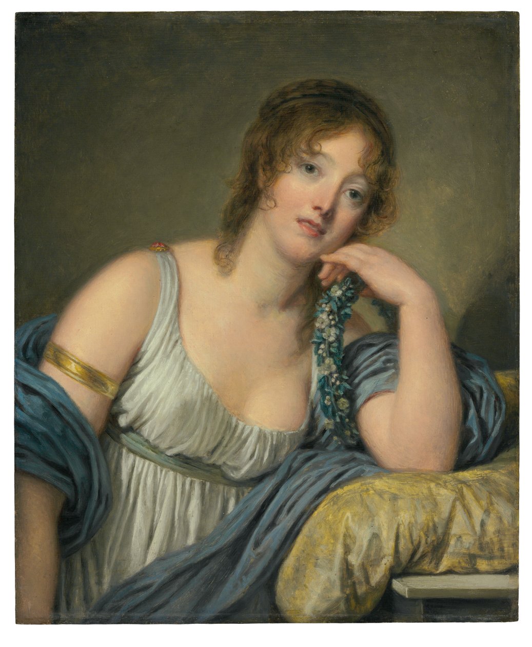 Portret van Jeanne Philiberte Ledoux (1767-1840), halflang door Jean Baptiste Greuze