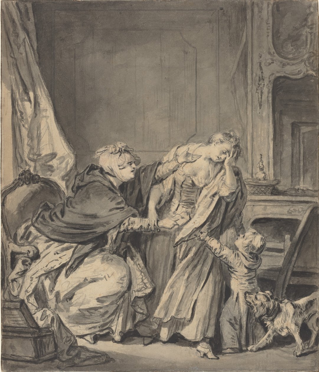 De boze moeder door Jean Baptiste Greuze