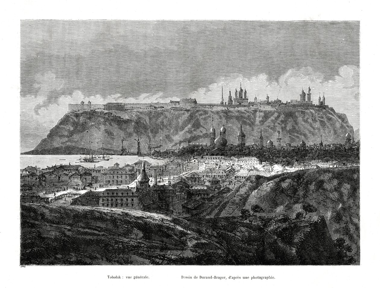 Tobolsk, Siberië, Rusland, 1886 door Jean Baptiste Henri Durand Brager