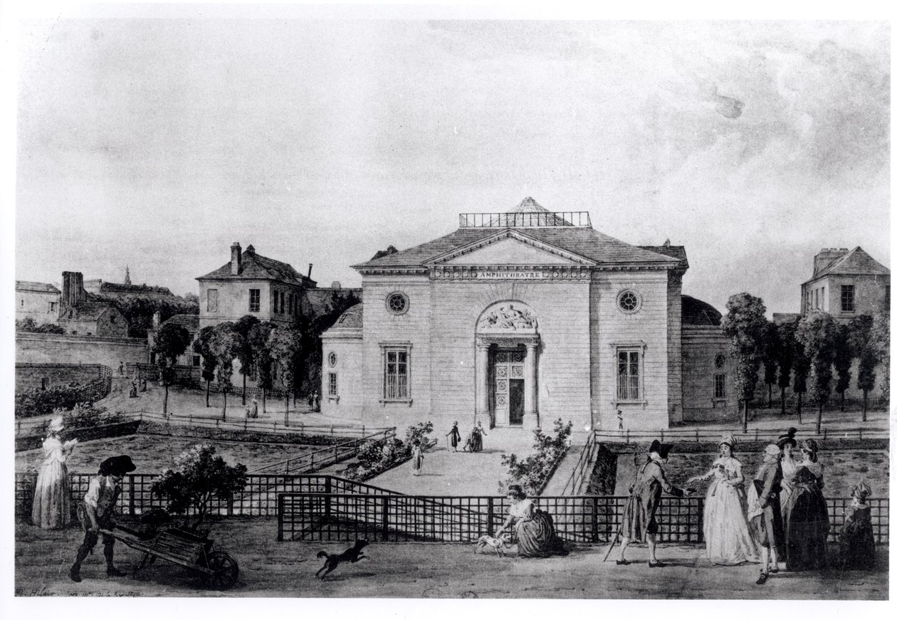 Het Grote Amfitheater van Jardin des Plantes in Parijs, in 1794, uit 